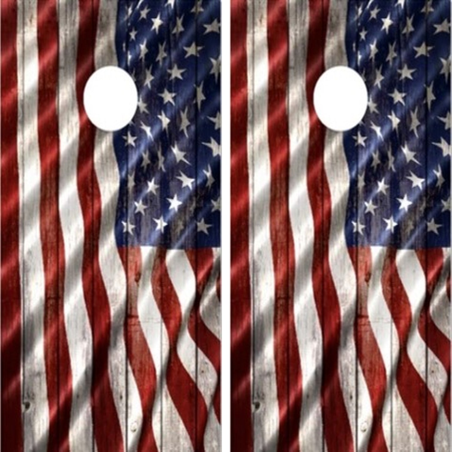 American Flag Weathered Wood
