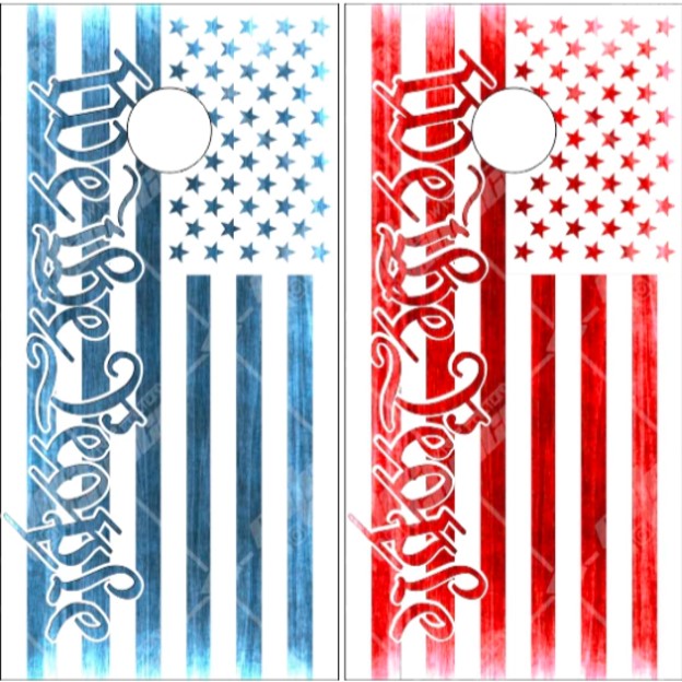 We The People Flag Red and Blue