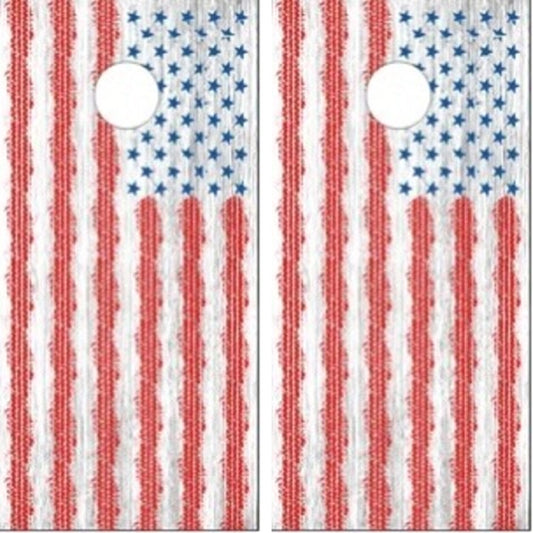 American Flag White Wash Wood